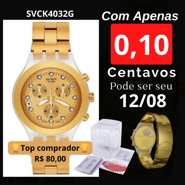 SWATCH FEMININO SÉRIE OURO ( SVCK4032G) 